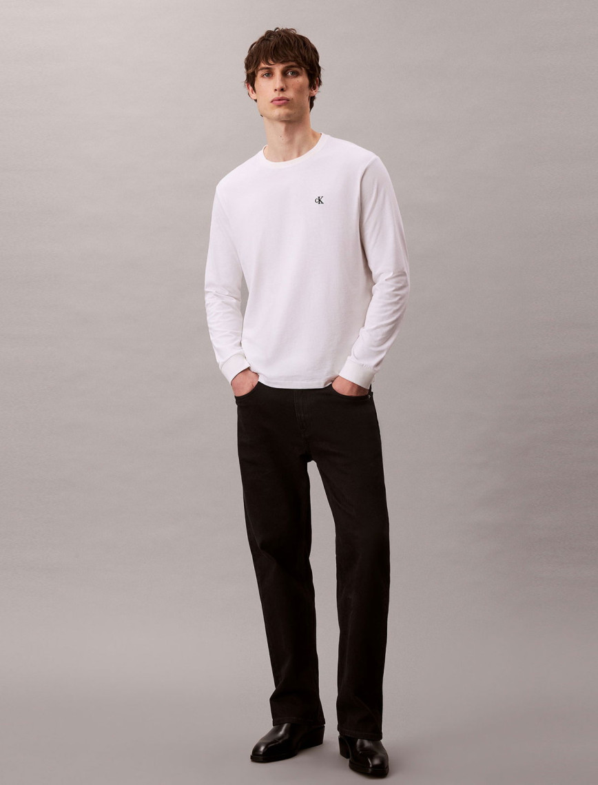 Calvin Klein Easy Monogram Erkek Beyaz T-Shirt Calvin Klein Easy Monogram Erkek Beyaz T-Shirt