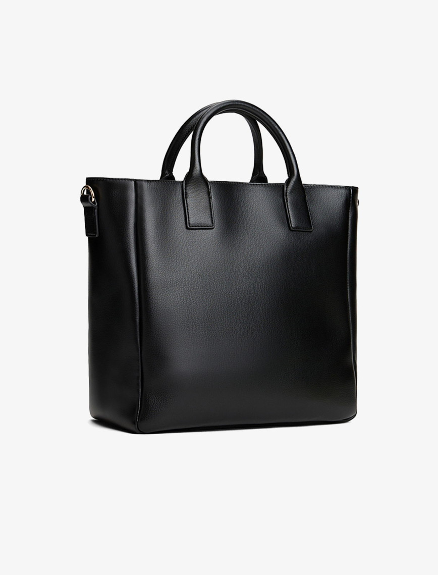 Tommy Hilfiger Casual Mini Tote Kadın Siyah El Çantası Tommy Hilfiger Casual Mini Tote Kadın Siyah El Çantası