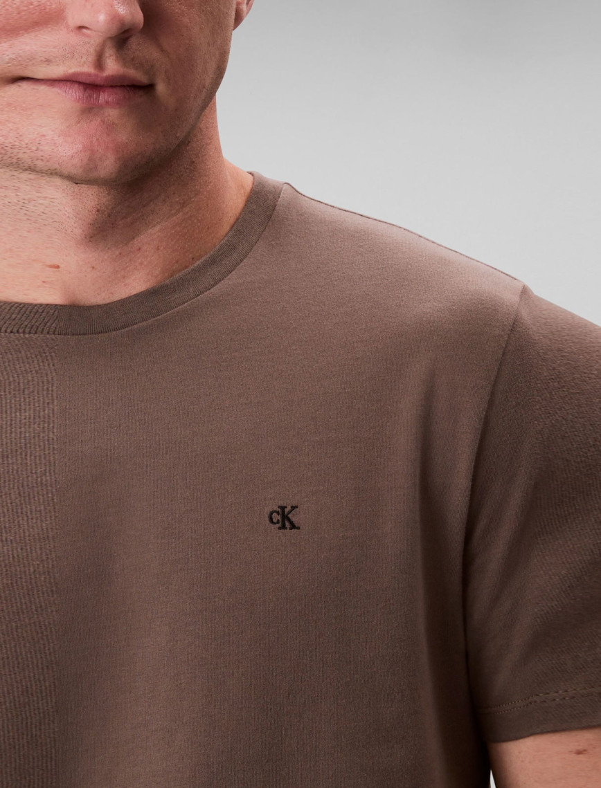 Calvin Klein Smooth Cotton Solid Erkek Gri T-Shirt Calvin Klein Smooth Cotton Solid Erkek Gri T-Shirt