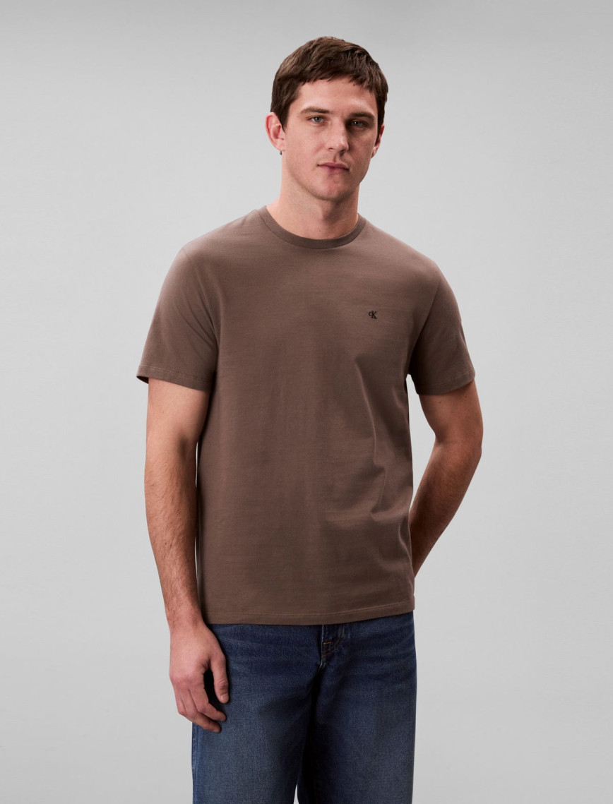 Calvin Klein Smooth Cotton Solid Erkek Gri T-Shirt Calvin Klein Smooth Cotton Solid Erkek Gri T-Shirt