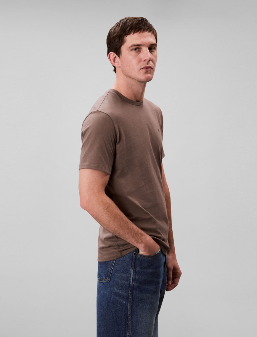 Calvin Klein Smooth Cotton Solid Erkek Gri T-Shirt Calvin Klein Smooth Cotton Solid Erkek Gri T-Shirt