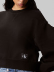 Calvin Klein Cropped Badge Logo Kadın Siyah Sweatshirt Calvin Klein Cropped Badge Logo Kadın Siyah Sweatshirt