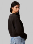 Calvin Klein Cropped Badge Logo Kadın Siyah Sweatshirt Calvin Klein Cropped Badge Logo Kadın Siyah Sweatshirt
