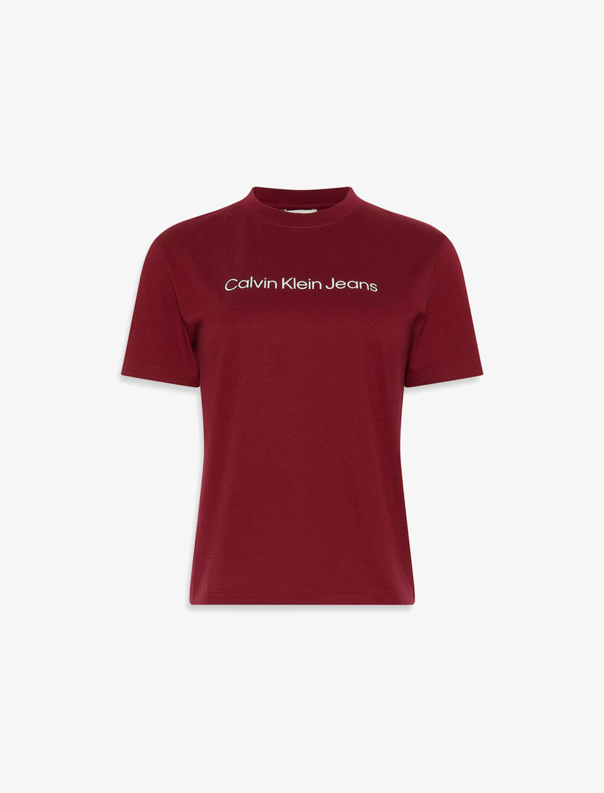 Calvin Klein Logo Classic Kadın Kırmızı T-Shirt Calvin Klein Logo Classic Kadın Kırmızı T-Shirt