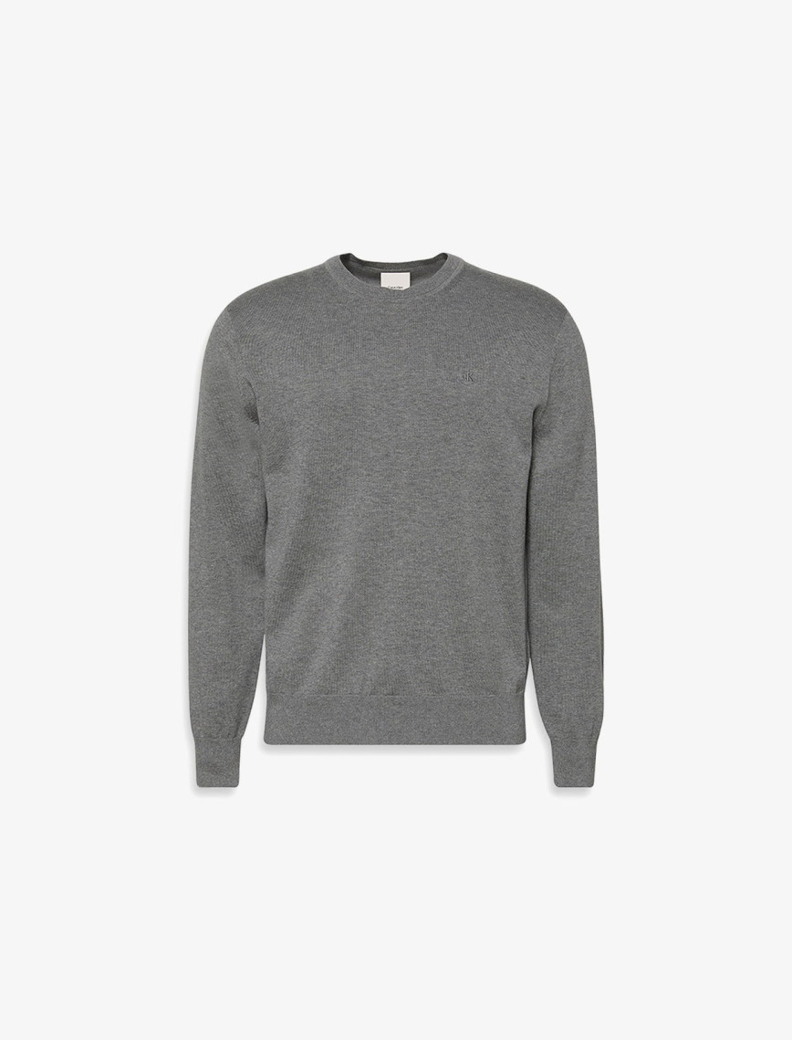 Calvin Klein Supima Cotton Crew Erkek Gri Triko Calvin Klein Supima Cotton Crew Erkek Gri Triko