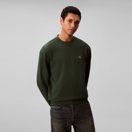 Calvin Klein Terry Monogram Erkek Yeşil Sweatshirt Calvin Klein Terry Monogram Erkek Yeşil Sweatshirt
