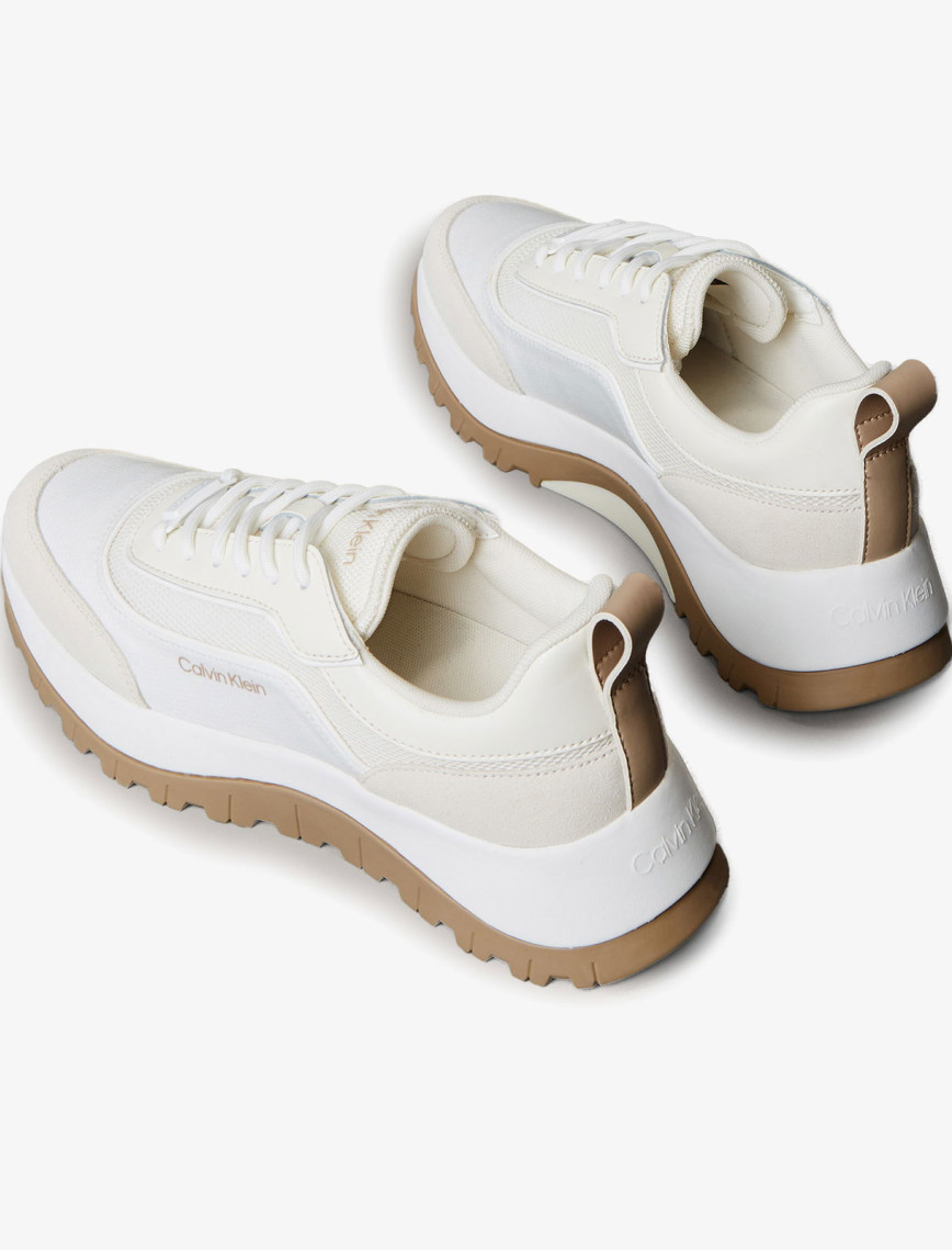 Calvin Klein Runner Lace Up Mesh Mix Kadın Beyaz Sneaker Calvin Klein Runner Lace Up Mesh Mix Kadın Beyaz Sneaker