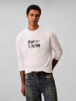 Calvin Klein Terry  Bold Graph Erkek Beyaz Sweatshirt