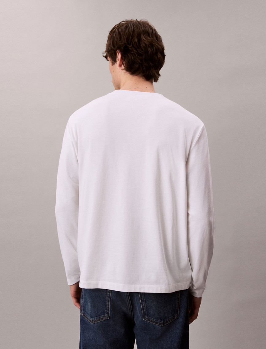 Calvin Klein Standard Logo Crew Erkek Beyaz T-Shirt Calvin Klein Standard Logo Crew Erkek Beyaz T-Shirt