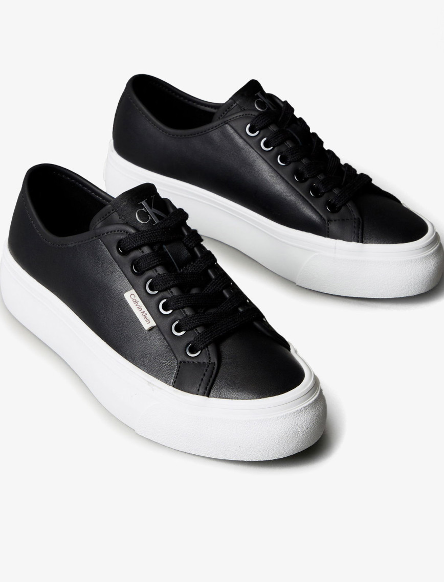 Calvin Klein Vulc Flatf Lace Up Kadın Siyah Sneaker