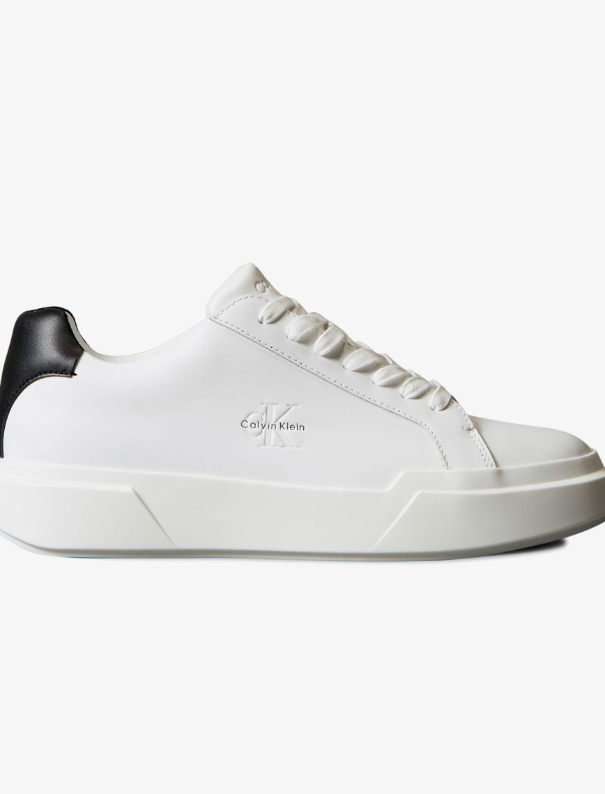 Calvin Klein Chunky Cupsole Lace Up Erkek Beyaz Sneaker Calvin Klein Chunky Cupsole Lace Up Erkek Beyaz Sneaker