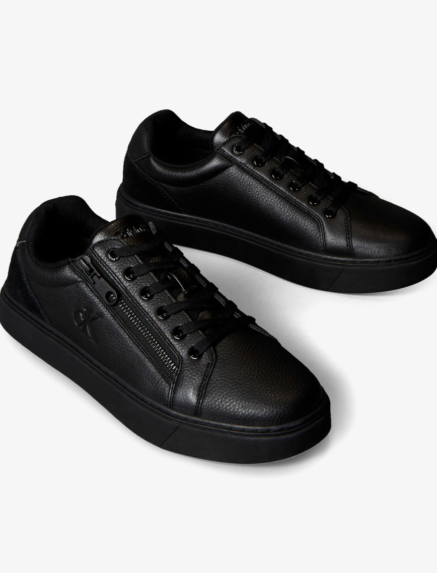 Calvin Klein Classic Cup Lace Up Zip Erkek Siyah Sneaker Calvin Klein Classic Cup Lace Up Zip Erkek Siyah Sneaker