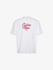 Calvin Klein Cursive Graphic Erkek Beyaz T-Shirt Calvin Klein Cursive Graphic Erkek Beyaz T-Shirt