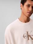 Calvin Klein Terry Monologo  Erkek Beyaz Sweatshirt