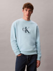 Calvin Klein Terry Monologo  Erkek Mavi Sweatshirt