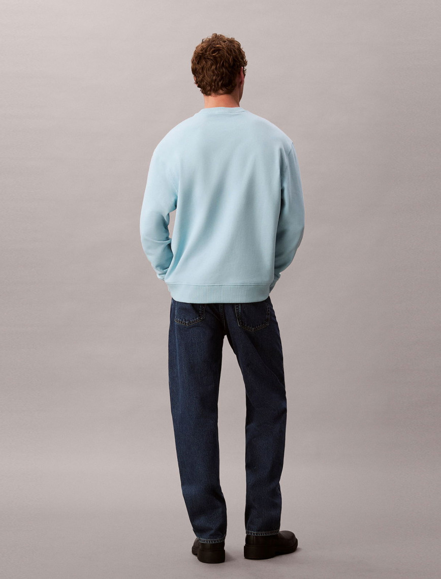 Calvin Klein Terry Monologo  Erkek Mavi Sweatshirt