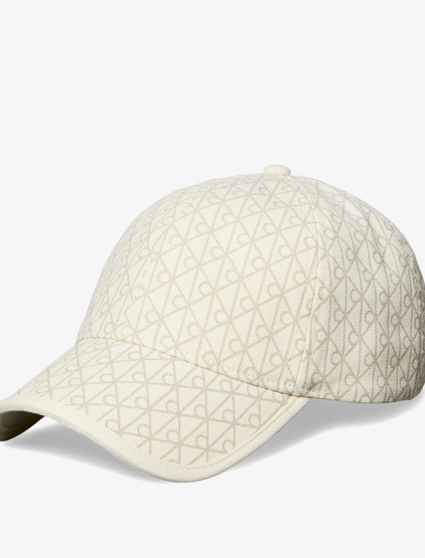 Calvin Klein Emblem Print Leather Patch Kadın Kırmızı Şapka