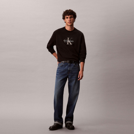 Calvin Klein Terry Monologo Erkek Siyah Sweatshirt Calvin Klein Terry Monologo Erkek Siyah Sweatshirt