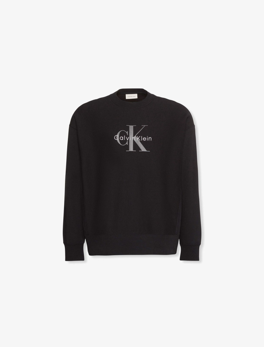 Calvin Klein Terry Monologo Erkek Siyah Sweatshirt Calvin Klein Terry Monologo Erkek Siyah Sweatshirt
