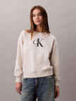 Calvin Klein Monologo French Terry Kadın Gri Sweatshirt Calvin Klein Monologo French Terry Kadın Gri Sweatshirt