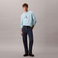 Calvin Klein Terry Monologo  Erkek Mavi Sweatshirt