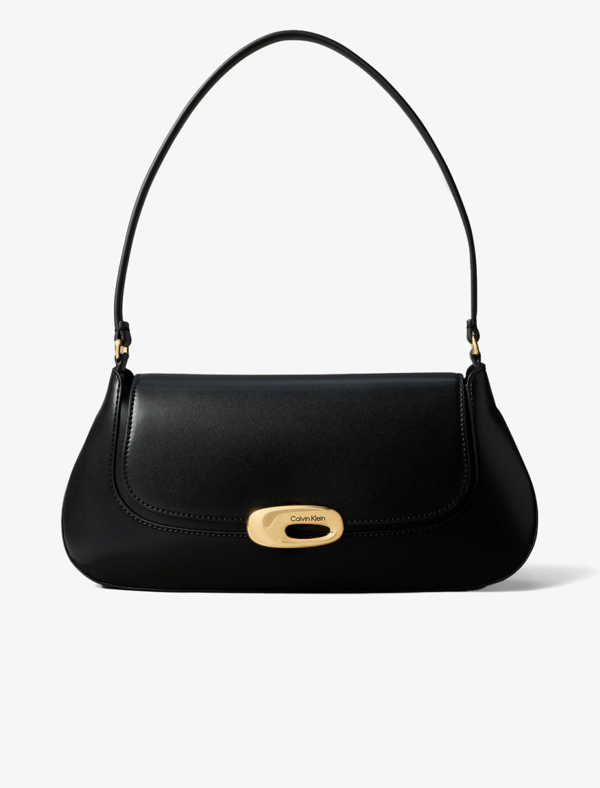 Calvin Klein Hardware Flap Shoulder Kadın Siyah El Çantası Calvin Klein Hardware Flap Shoulder Kadın Siyah El Çantası