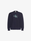 Calvin Klein Terry Monologo  Erkek Mavi Sweatshirt