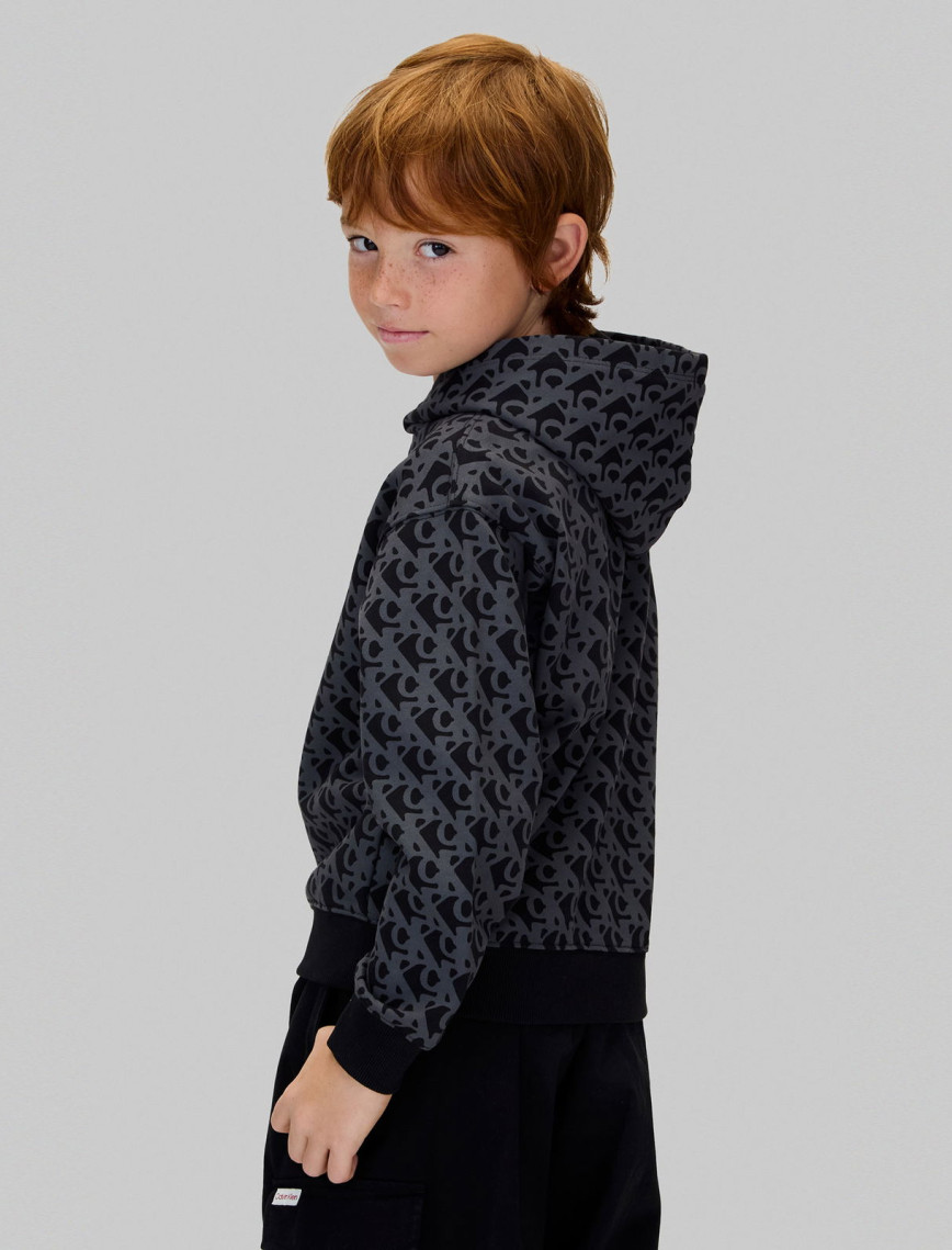Calvin Klein Logo Çocuk Siyah Sweatshirt Calvin Klein Logo Çocuk Siyah Sweatshirt