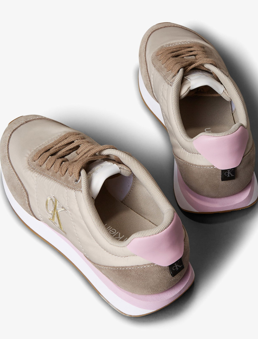 Calvin Klein Retro Runner Lace Up Kadın Yeşil Sneaker Calvin Klein Retro Runner Lace Up Kadın Yeşil Sneaker