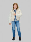 Calvin Klein Teddy Shiny Puffer Çocuk Gri Ceket Calvin Klein Teddy Shiny Puffer Çocuk Gri Ceket