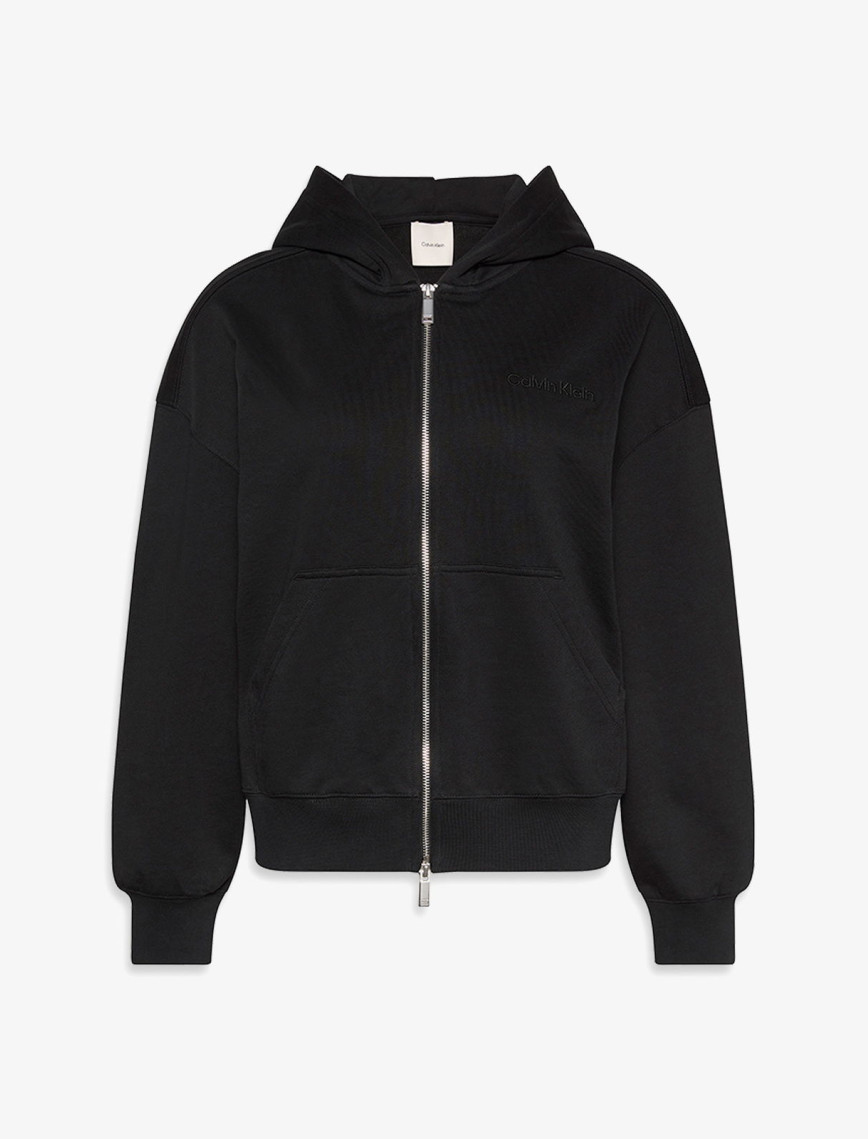 Calvin Klein Logo Emb French Terry Kadın Siyah Sweatshirt Calvin Klein Logo Emb French Terry Kadın Siyah Sweatshirt