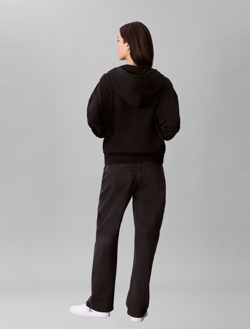 Calvin Klein Logo Emb French Terry Kadın Siyah Sweatshirt Calvin Klein Logo Emb French Terry Kadın Siyah Sweatshirt