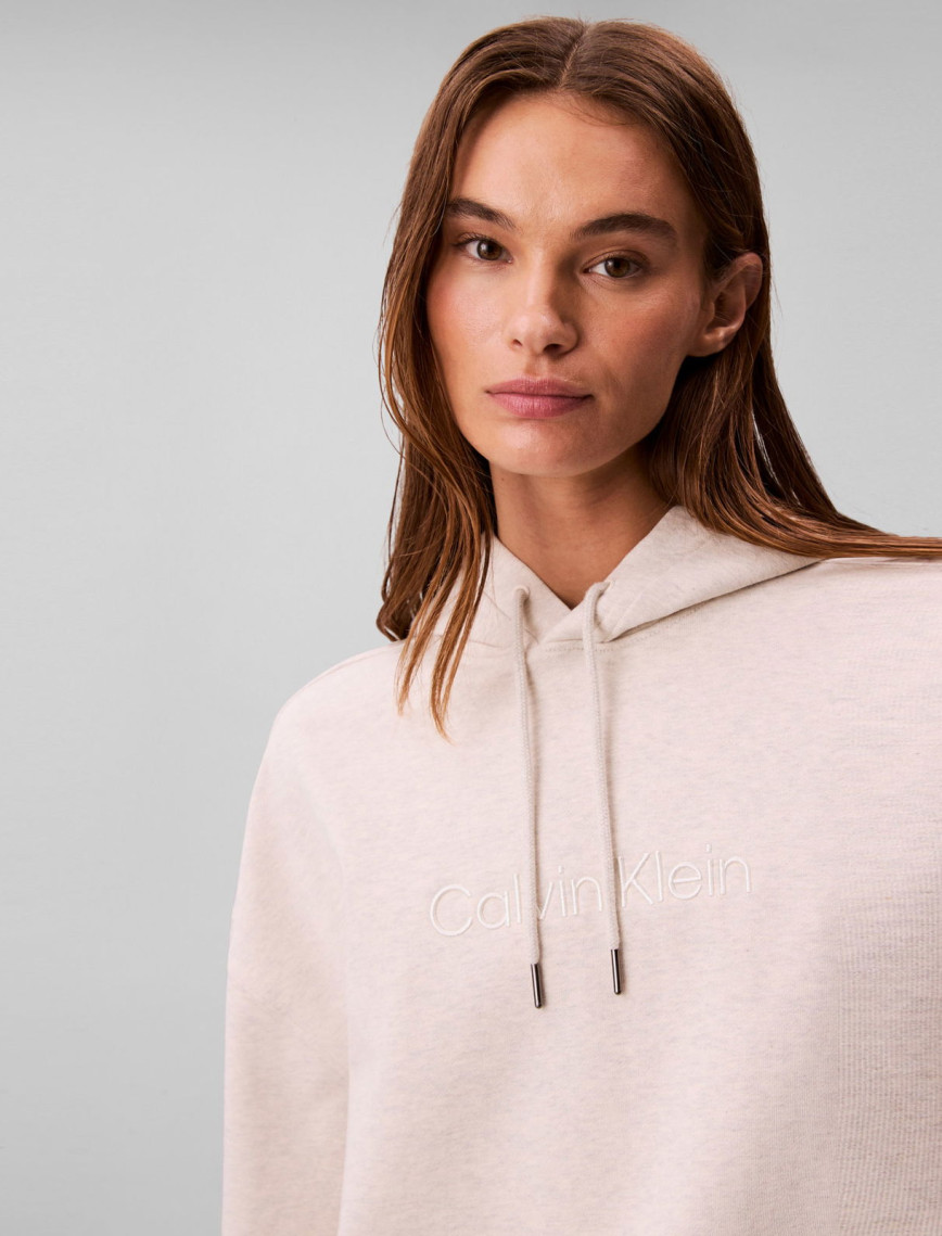 Calvin Klein Logo Emb French Terry Kadın Gri Sweatshirt Calvin Klein Logo Emb French Terry Kadın Gri Sweatshirt