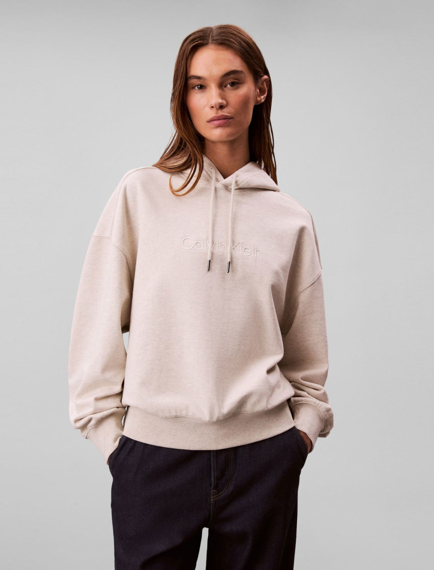 Calvin Klein Logo Emb French Terry Kadın Gri Sweatshirt Calvin Klein Logo Emb French Terry Kadın Gri Sweatshirt