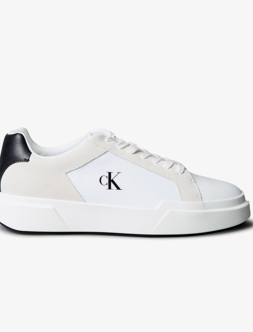 Calvin Klein Chunky Cupsole Lace Up Mix Erkek Beyaz Sneaker Calvin Klein Chunky Cupsole Lace Up Mix Erkek Beyaz Sneaker