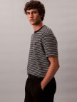 Calvin Klein Striped Ottoman Erkek Siyah T-Shirt Calvin Klein Striped Ottoman Erkek Siyah T-Shirt