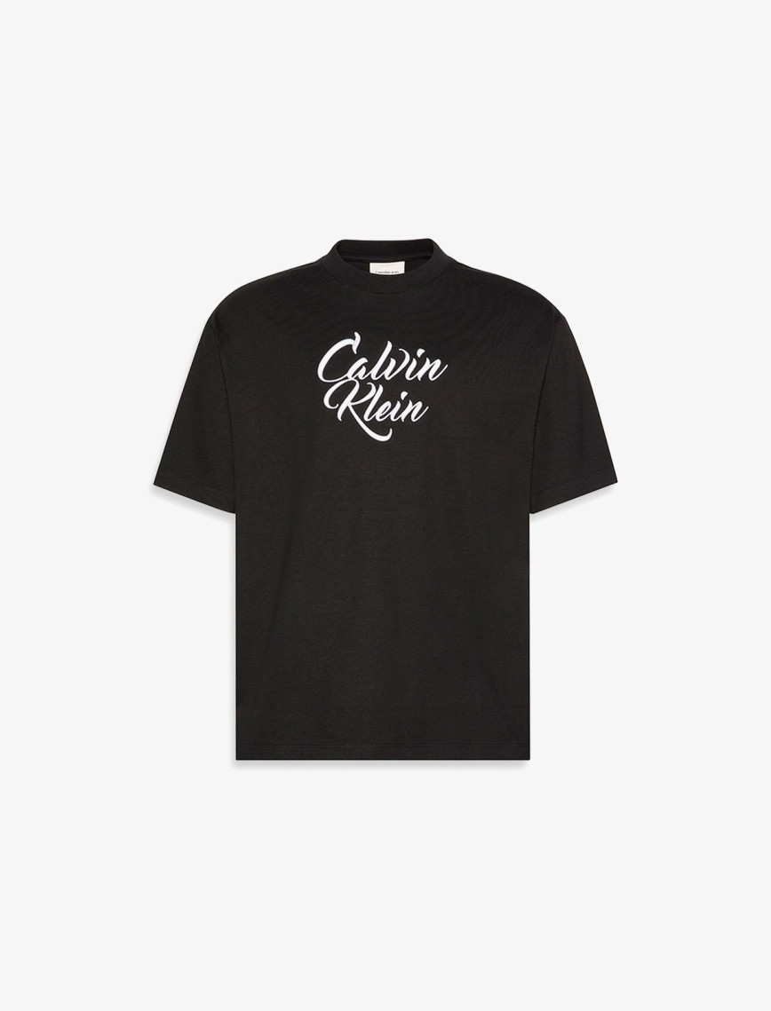 Calvin Klein Cursive Graphic Erkek Siyah T-Shirt Calvin Klein Cursive Graphic Erkek Siyah T-Shirt