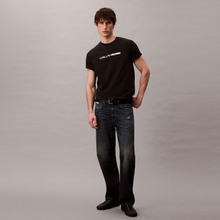 Calvin Klein Stack Graphic  Erkek Siyah T-Shirt