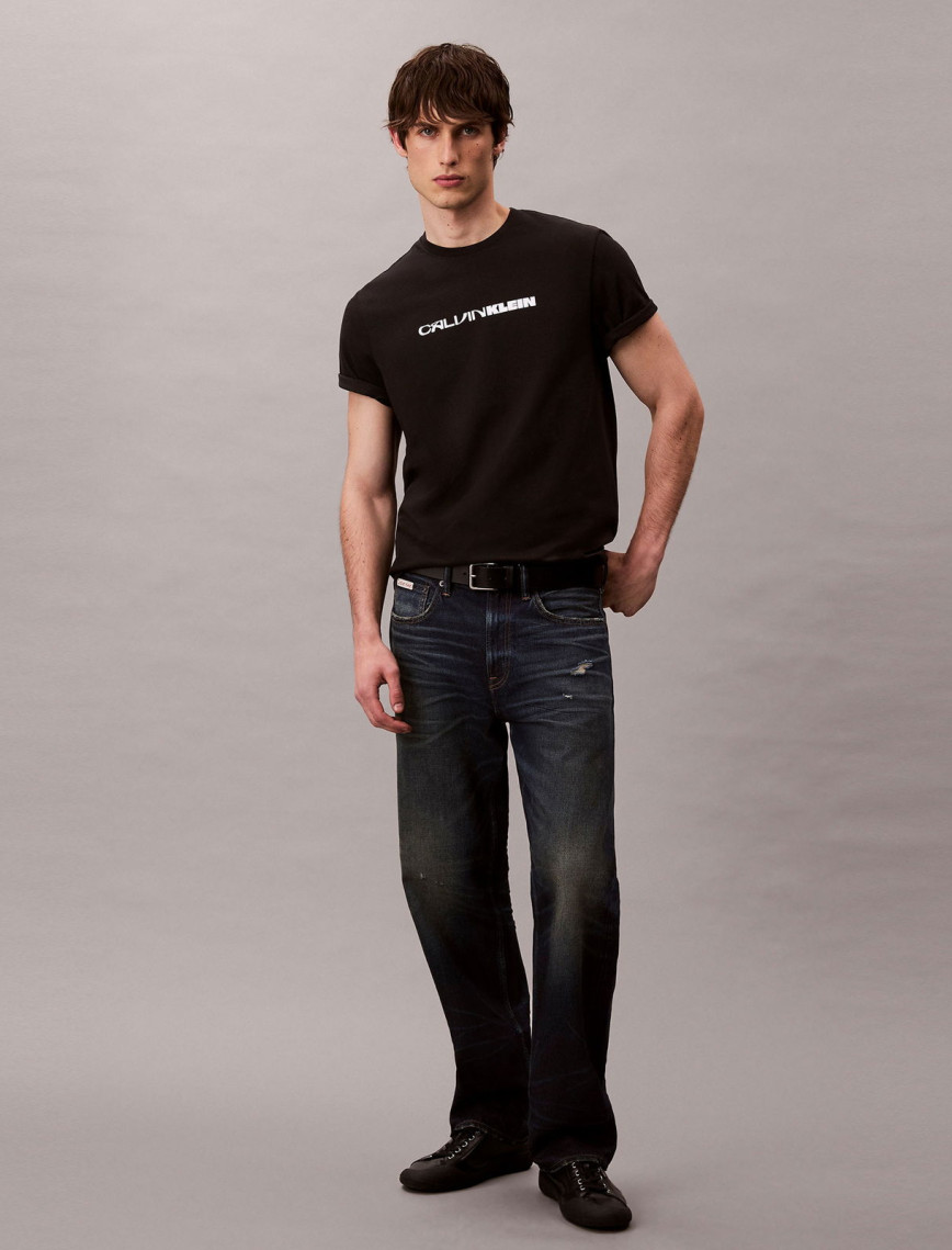 Calvin Klein Stack Graphic Erkek Siyah T-Shirt Calvin Klein Stack Graphic Erkek Siyah T-Shirt