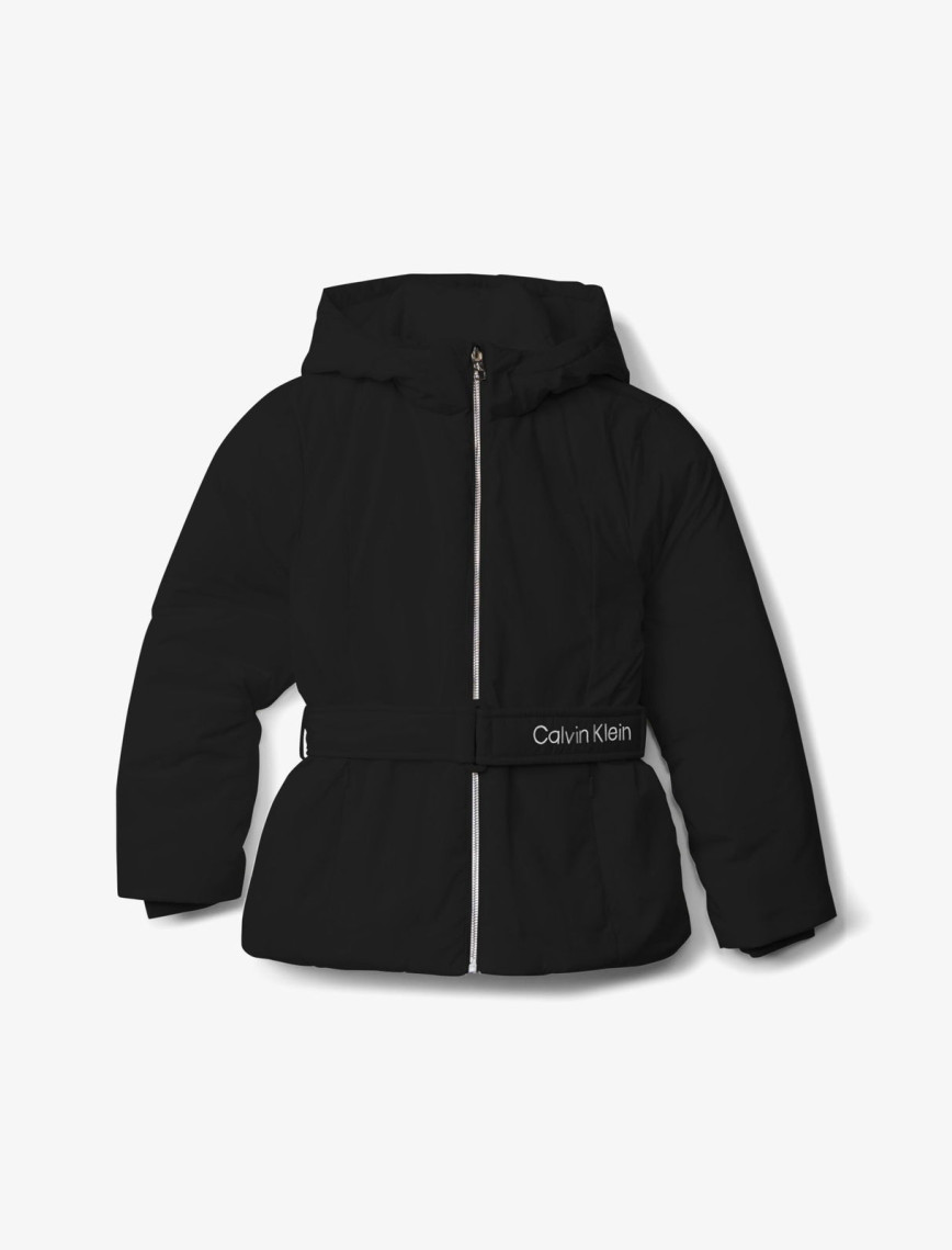 Calvin Klein Classic Belted  Çocuk Siyah Mont