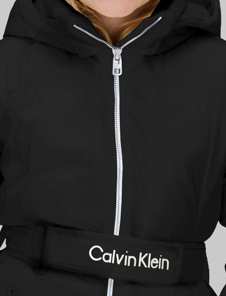 Calvin Klein Classic Belted  Çocuk Siyah Mont