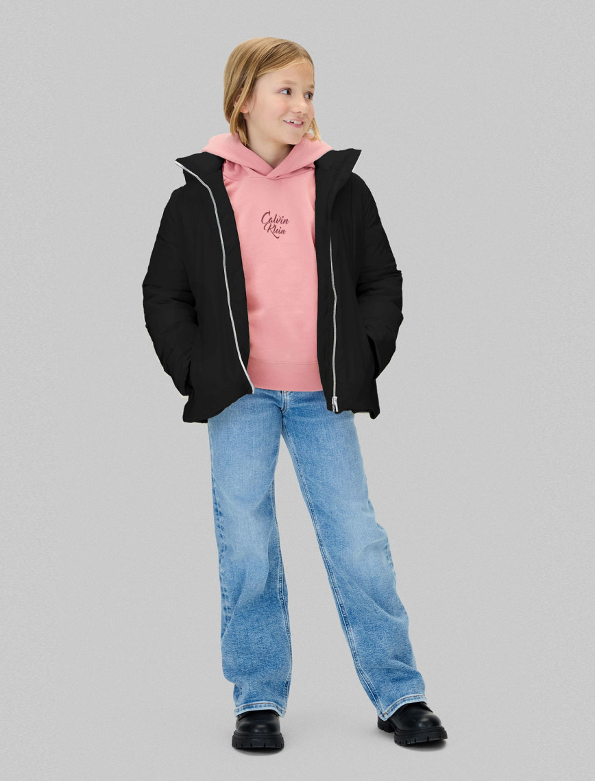 Calvin Klein Classic Belted  Çocuk Siyah Mont