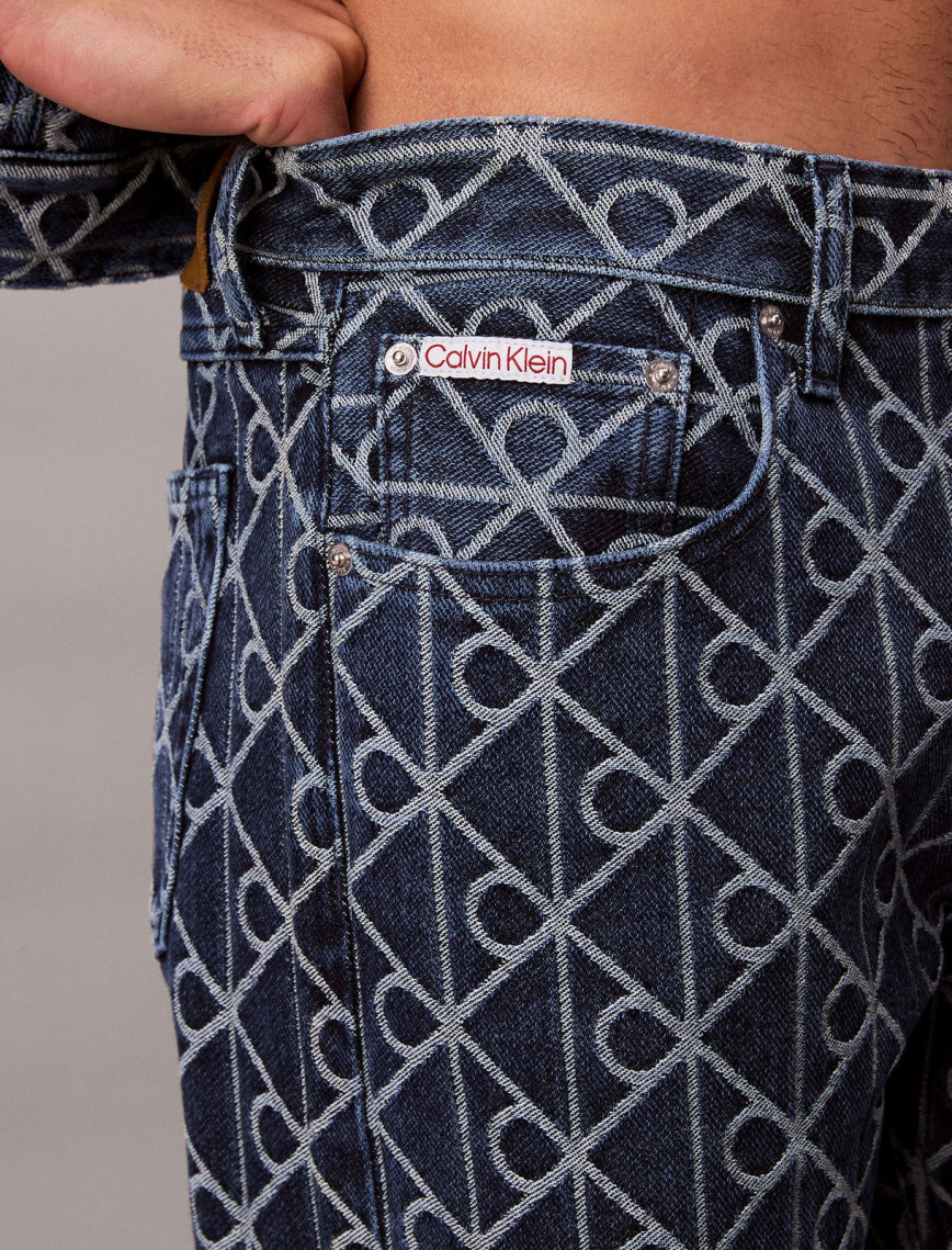 Calvin Klein 90S Straight Indigo Emblem Jacqu Erkek Mavi Jean Calvin Klein 90S Straight Indigo Emblem Jacqu Erkek Mavi Jean