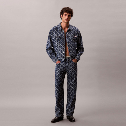 Calvin Klein 90S Straight Indigo Emblem Jacqu Erkek Mavi Jean Calvin Klein 90S Straight Indigo Emblem Jacqu Erkek Mavi Jean