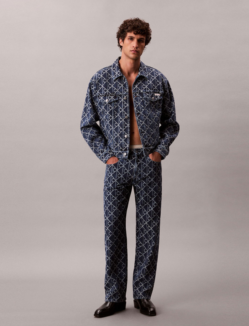 Calvin Klein 90S Straight Indigo Emblem Jacqu Erkek Mavi Jean Calvin Klein 90S Straight Indigo Emblem Jacqu Erkek Mavi Jean